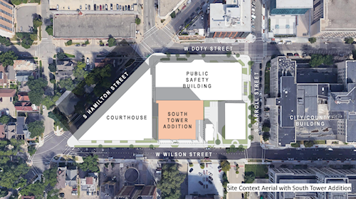 Map overview of Jail Consolidation Project site